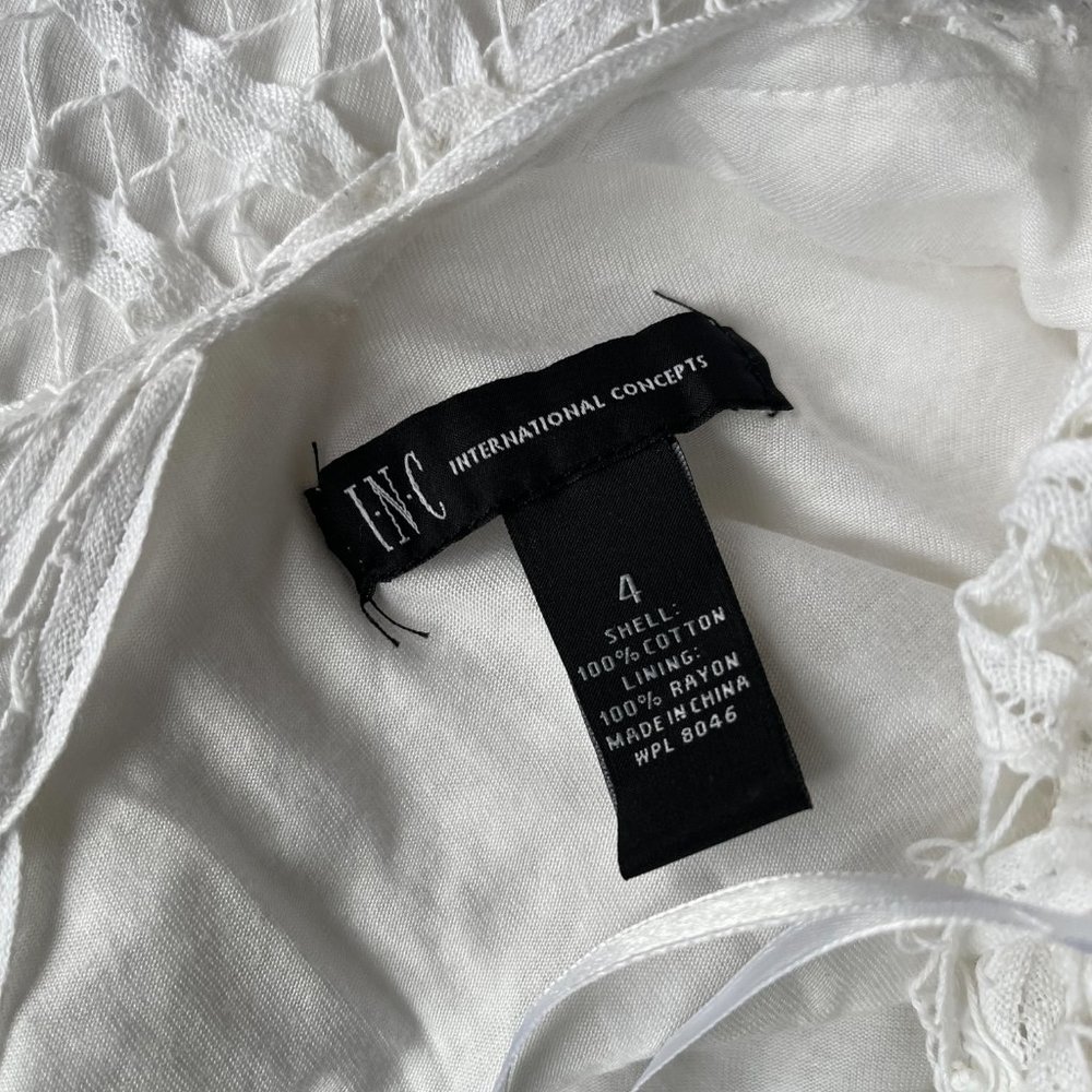 I.N.C. International Concepts White Cotton Lace Dress - Picture 4 of 4